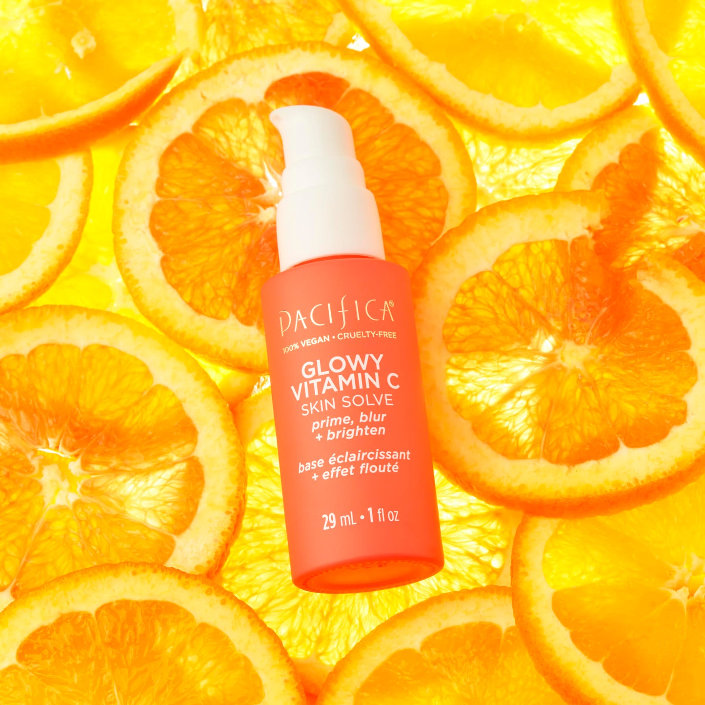 Pacifica Beauty Glow Baby Brightening Setting Mist & Glowy Vitamin C Skin Solve Set, Skincare, Suncare, SPF 45, UVA/UVB, Blue Light Protection, Primer, Vegan, 1.7 fl oz and 1 fl oz (Set of 2)