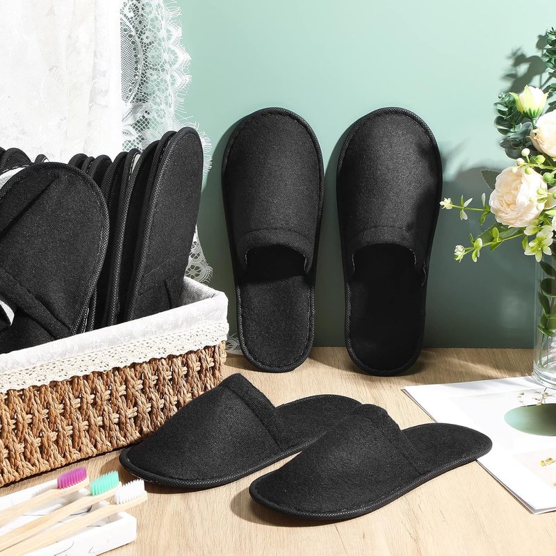 Disposable Spa Slippers - 30 Pairs Non-Slip Closed Toe Indoor Slippers for Men & Women | Ideal for Home, Weddings, & Travel