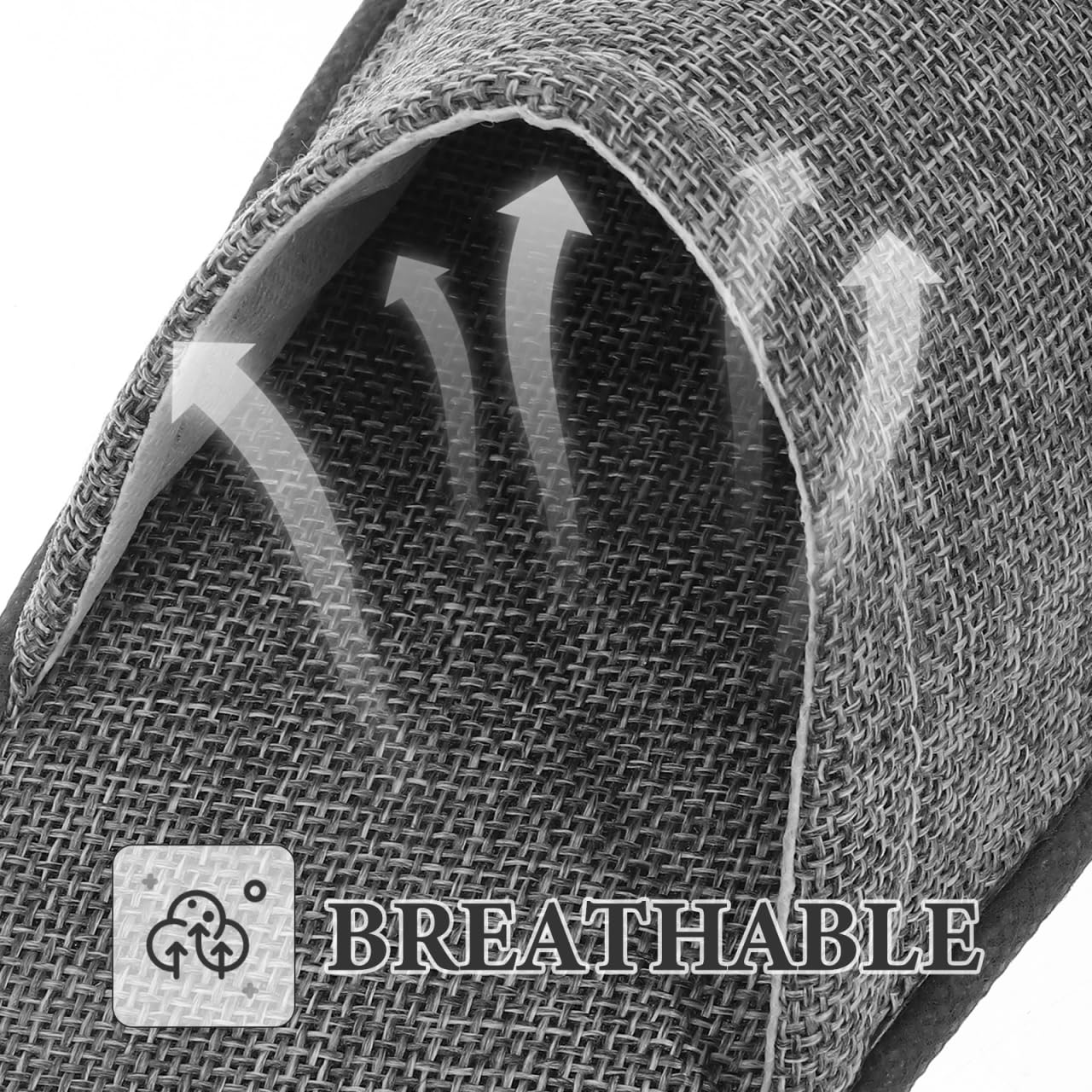 Disposable Cotton Linen Hotel Slippers Non-Slip Foldable Lightweight Guest Slippers Pack of 20 for Home Spa Travel