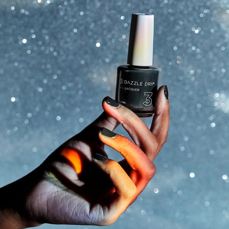 Dazzle Dry Nail Lacquer (Step 3) - Northern Lights - A full coverage, grey-toned turquoise. Full coverage cream. (0.5 fl oz)