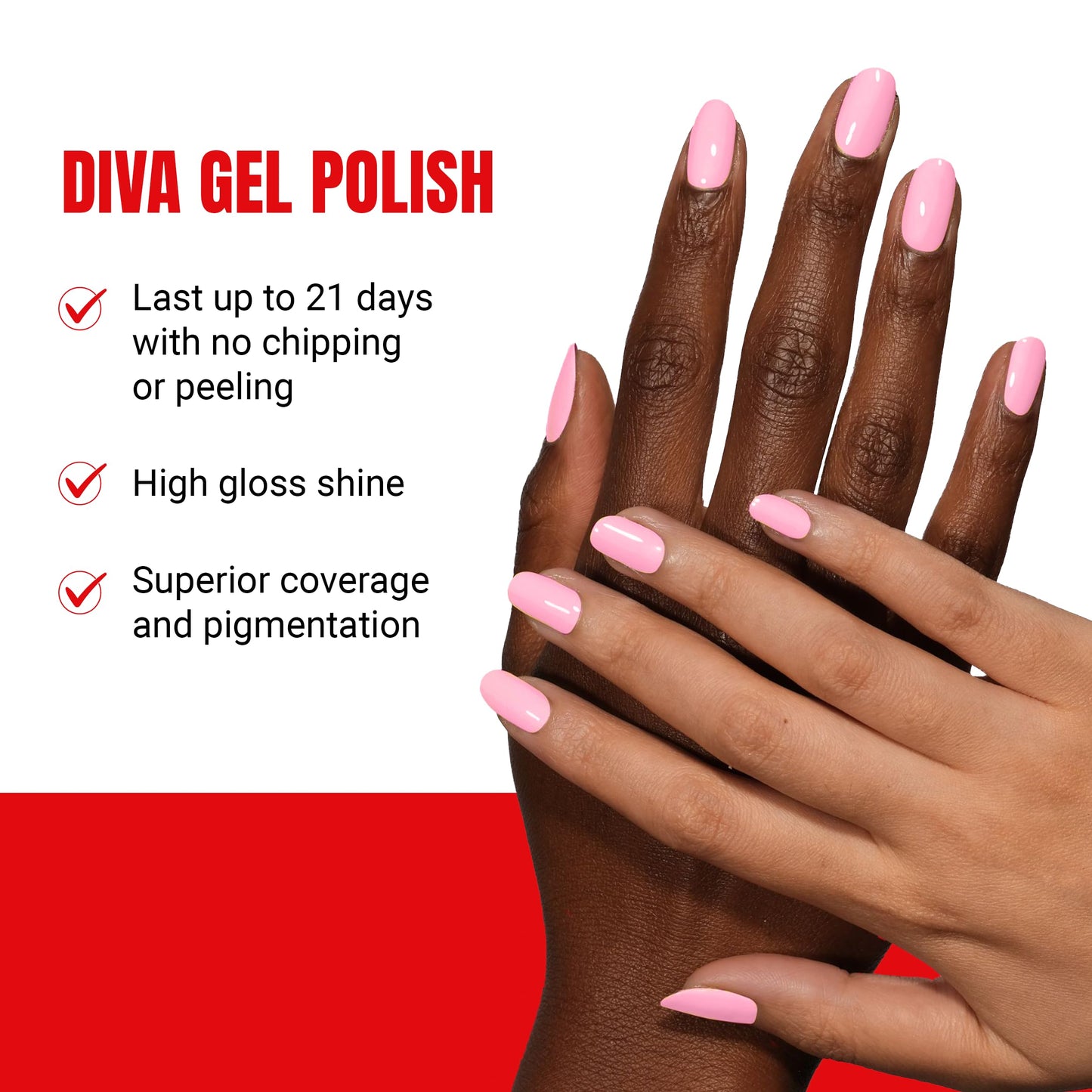 DND Diva Gel Polish Set, Soda Poppin Collection, UV/LED Gel Polish and Air Dry Nail Lacquer, Matching Chip-Free Polish Duo, 141 Classical Pink, 0.5 Fl Oz