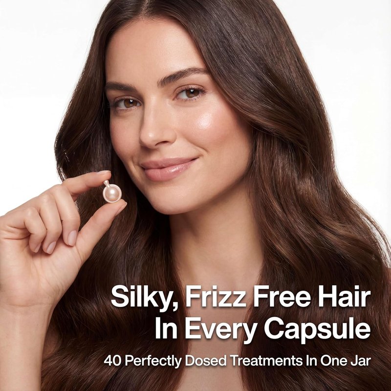 Sohl-I.D. Hair Serum for Frizzy Hair - Moisturizing Treatment for Dry, Curly Strands | Smooth & Shine Capsules