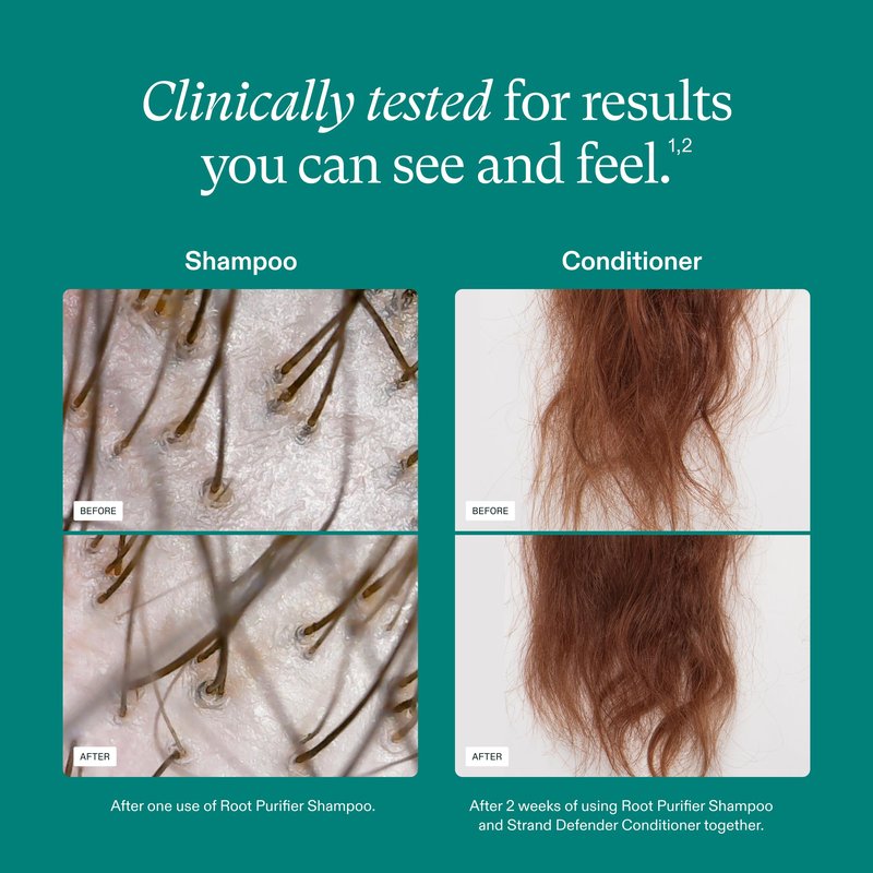 Nutrafol Shampoo and Conditioner, Full of Strength Gift Set in Travel Size, Cleanse and Protect Hair and Scalp, Improves Hair Volume, Strength and Texture, Physician-formulated - 2 Fl Oz Bottles