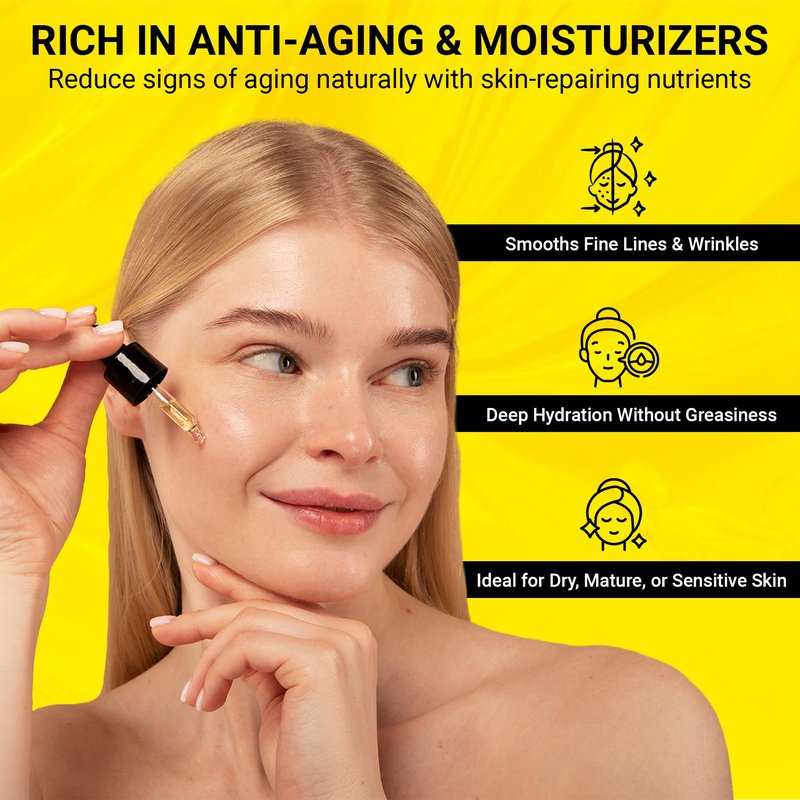 Kisii Prickly Pear Seed Oil – 100% Pure and Natural Cold Pressed Oil for Face, Hair and Skin – Anti-Aging Moisturizer – 1 oz Glass Bottle