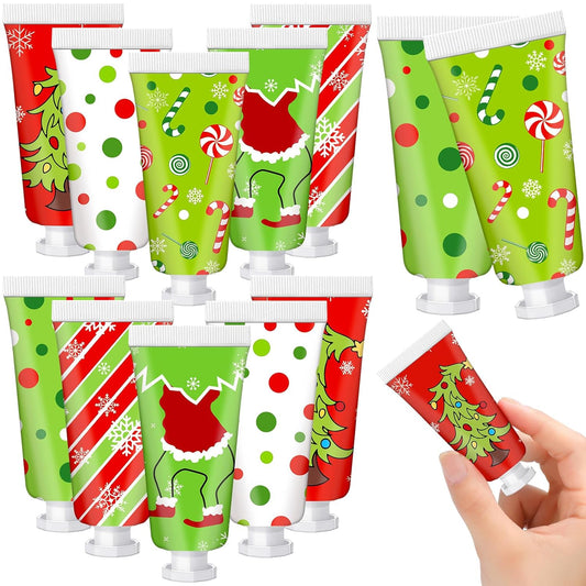36 Pcs Christmas Hand Cream Gift Set - Travel Size Red & Green Mini Moisturizers for Stocking Stuffers & Holiday Favors
