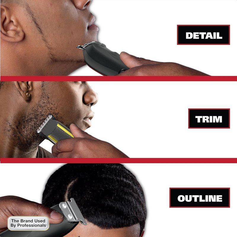 Wahl Edge Pro Bump Free Corded Beard Trimmer | Precision Grooming Kit for Beards & Mustaches - Model 9686-300