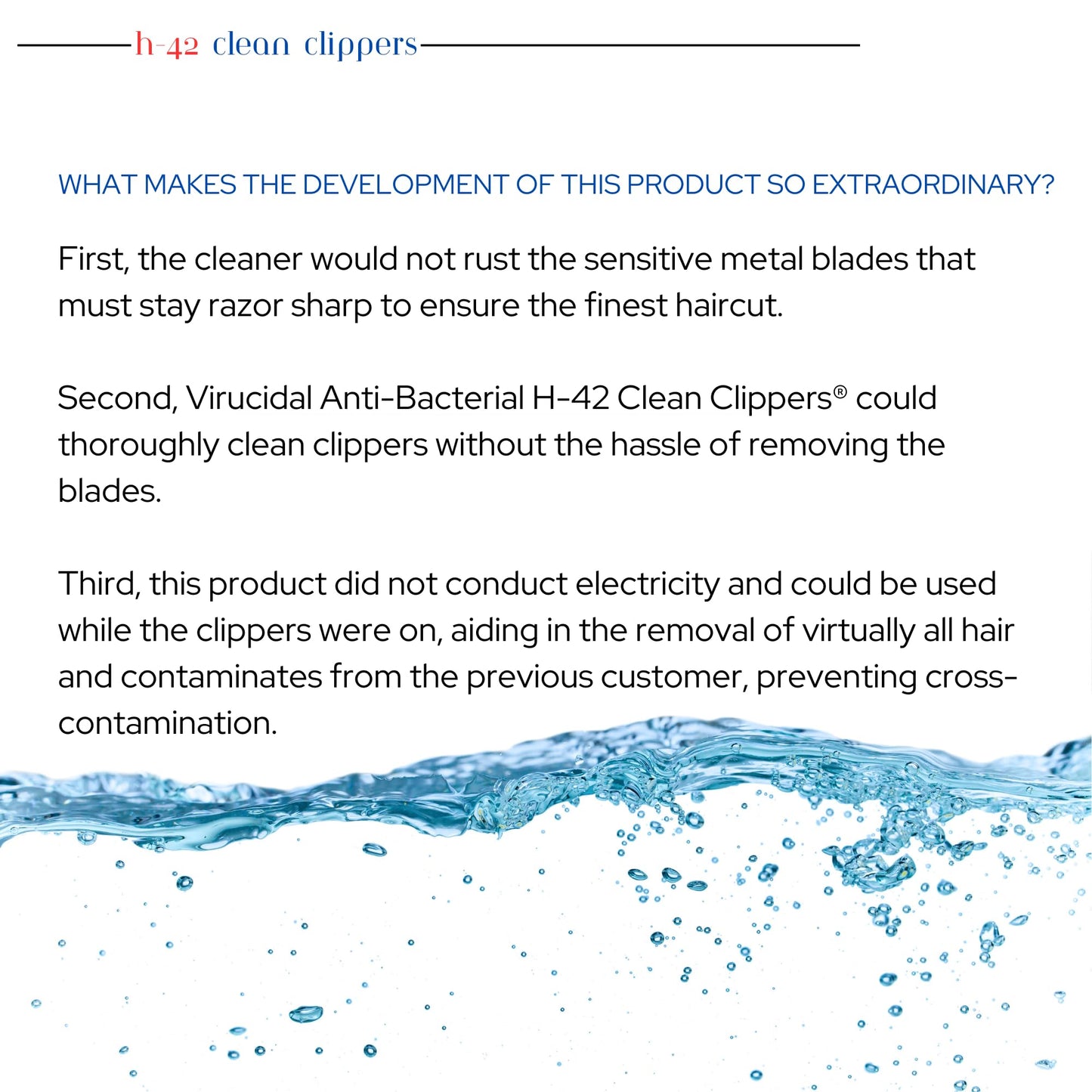 Skin Revolution H-42 Clean Clippers Blade Cleaner with Brush - 16oz Bottle (2 Pack), Blue