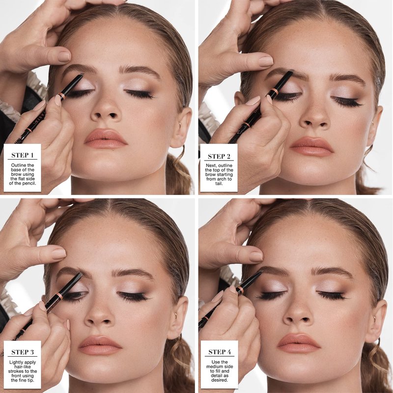 Anastasia Beverly Hills Brow Definer - 3-in-1 Triangular-Tipped Retractable Eyebrow Pencil with Spoolie - Multi-Functional Definer to Fill, Detail & Blend Brows - Ash Brown