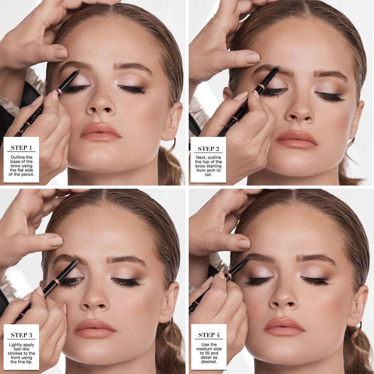 Anastasia Beverly Hills Brow Definer - 3-in-1 Triangular-Tipped Retractable Eyebrow Pencil with Spoolie - Multi-Functional Definer to Fill, Detail & Blend Brows - Blonde