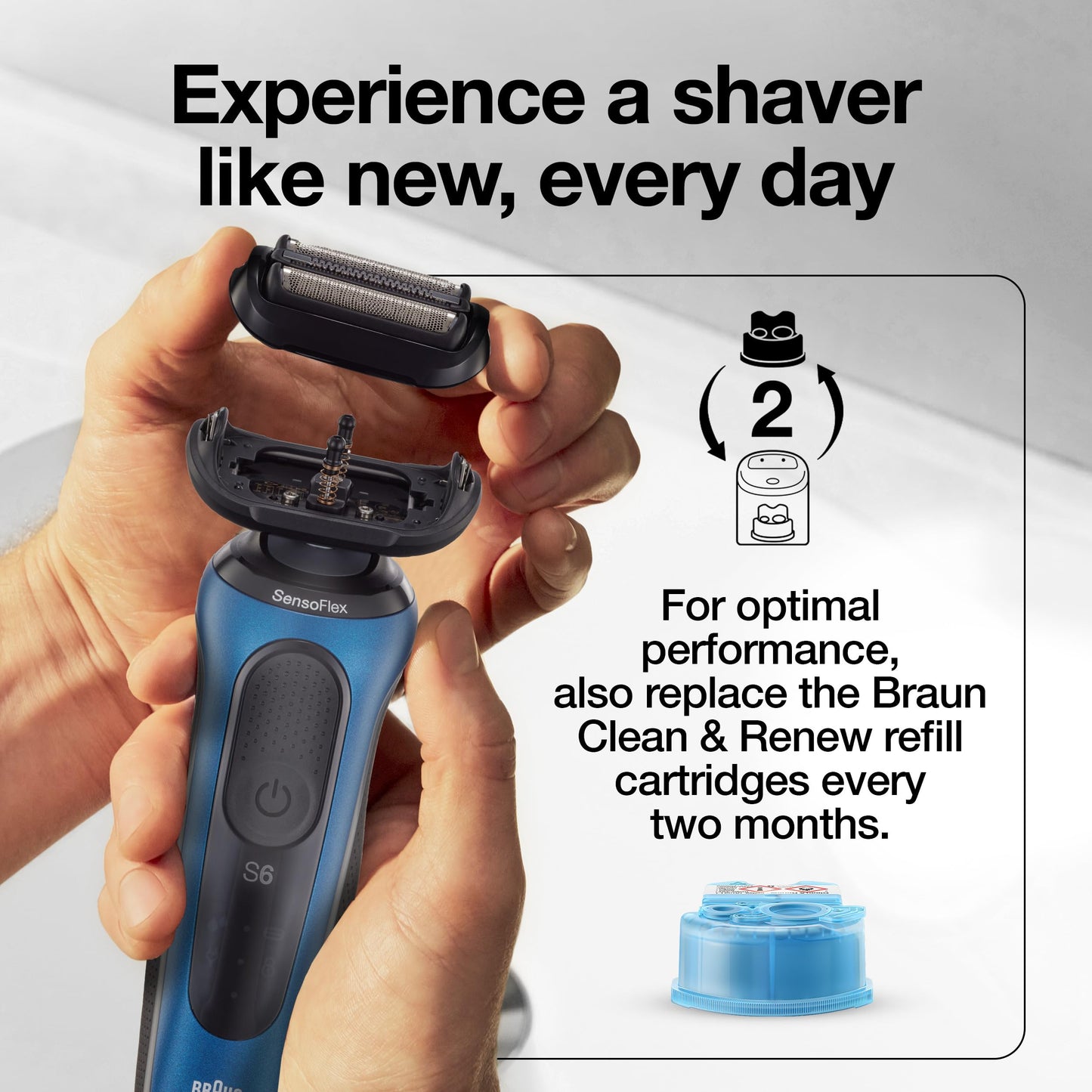 Braun Series 5 53B Electric Shaver Head, Black – Designed for Series 5 and Series 6 shavers (New Generation)