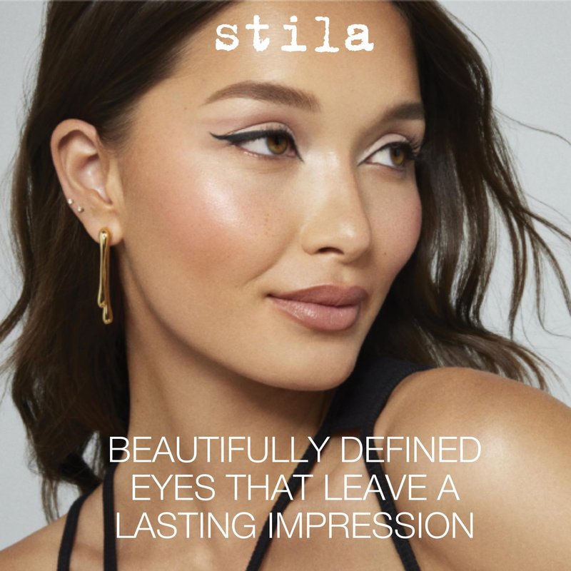 stila Waterproof Liquid Eye Liner, Stay All Day Makeup with Fine Brush Tip Lasting Satin Finish, Smudge-Proof & Transfer-Resistant