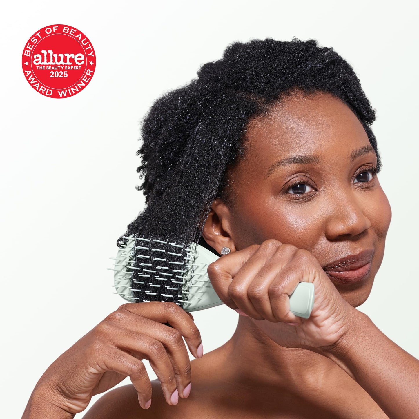 Tangle Teezer Extra Gentle Detangler Hair Brush, with Fewer Bristles for Gentle & Effective Detangling to Minimize Hair Loss & Breakage, Eucalyptus Green