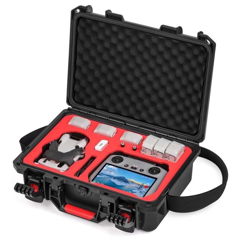 STARTRC PHOTO Mini 4 Pro/Mini3 Case, Portable Waterproof Hard Case for DJI Mini 3 Pro//Mini4 pro Accessories for RC2/RC Controller, 7 Battery