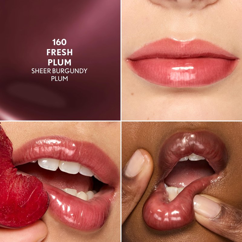 COVERGIRL Clean Fresh Squishy Glaze™ Lip Butter Balm, Flavored, Non-Sticky, with Vitamin E & Shea Butter – 160 Fresh Plum (Sheer Burgundy Plum)