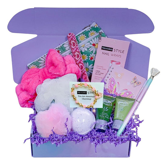 Teen Girl Graduation Gift Set, Tween Beauty Care Package Basket, Preteen Self Care Box for Daughter, Niece, Granddaughter, Birthday Get Well Gift Bundle