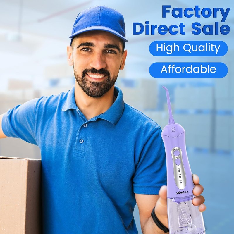 Water Flosser for Teeth - Portable Rechargeable Oral Irrigator with 5 Jet Tips | IPX7 Travel Dental Care