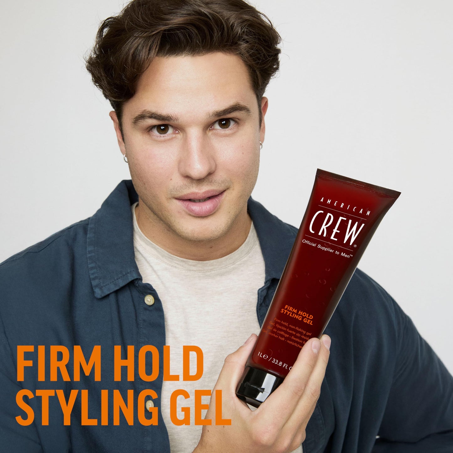 American Crew Men's Styling Gel, Firm Hold & High Shine, 13.1 fl oz