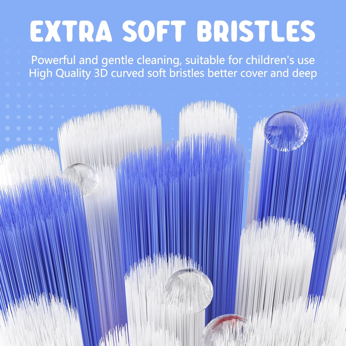 THISONG Kids Electric Toothbrush Replacement Heads Compitable with Oral-B – Soft Bristle Precision Soft Cleaning, 8-Pack in 4 Colors, Designed for Children