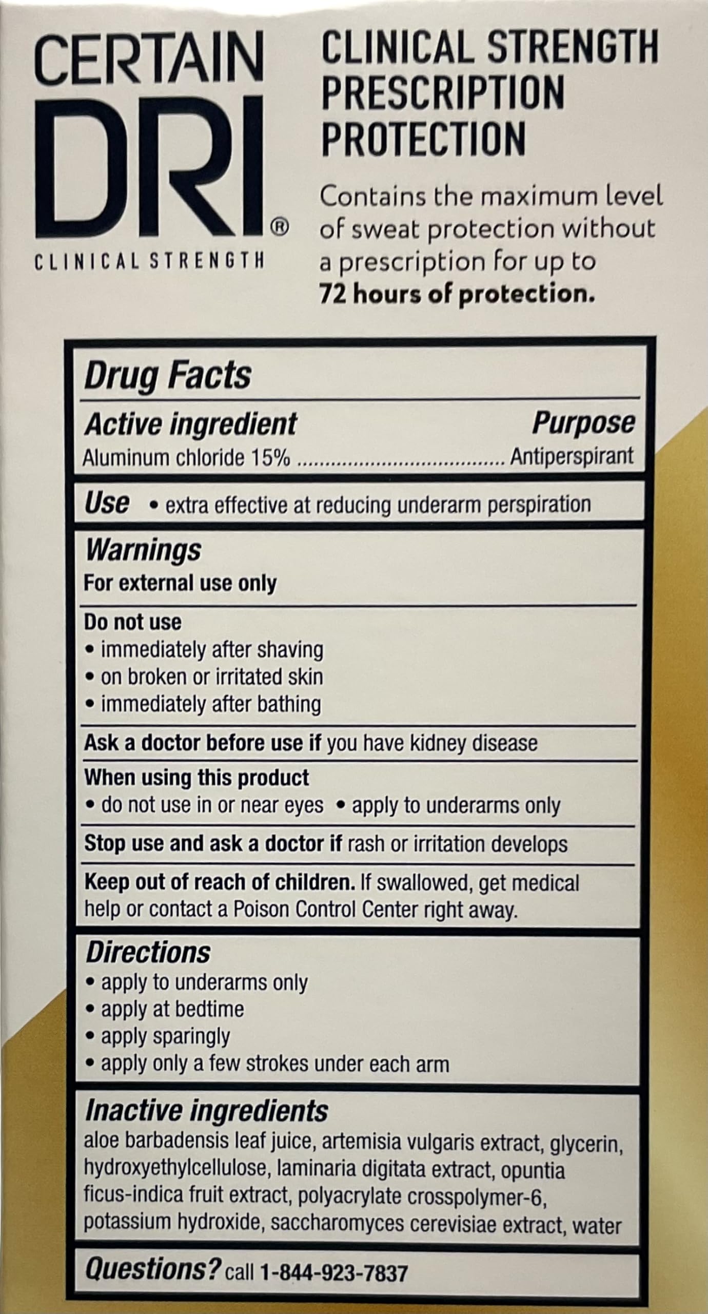 Certain Dri Anti-Perspirant, Roll-On, 1.2 Fl Oz, Pack of 3