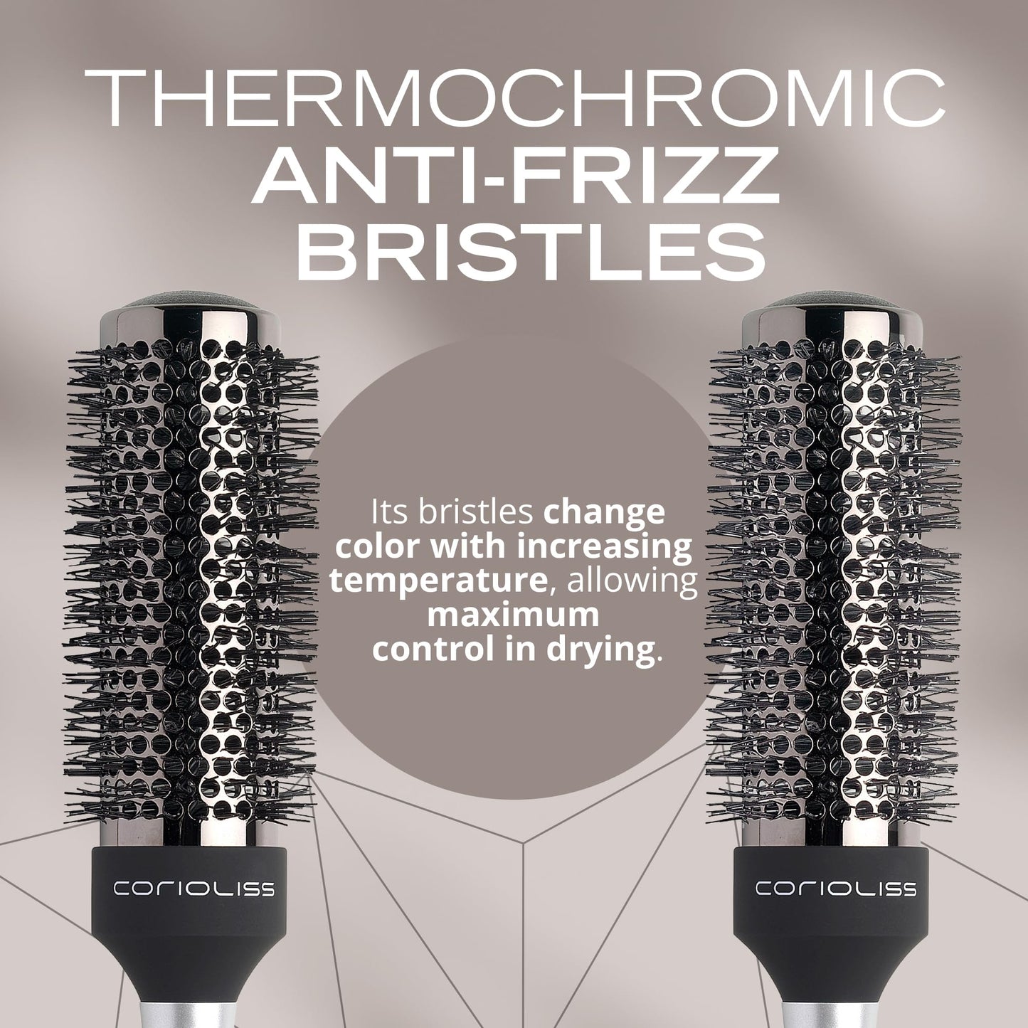 Corioliss | Hair Brushes for Women | Professional Titanium Round Barrel Ionic Hair Brush | Ideal for Styling Every Kind of Hair 43 MM