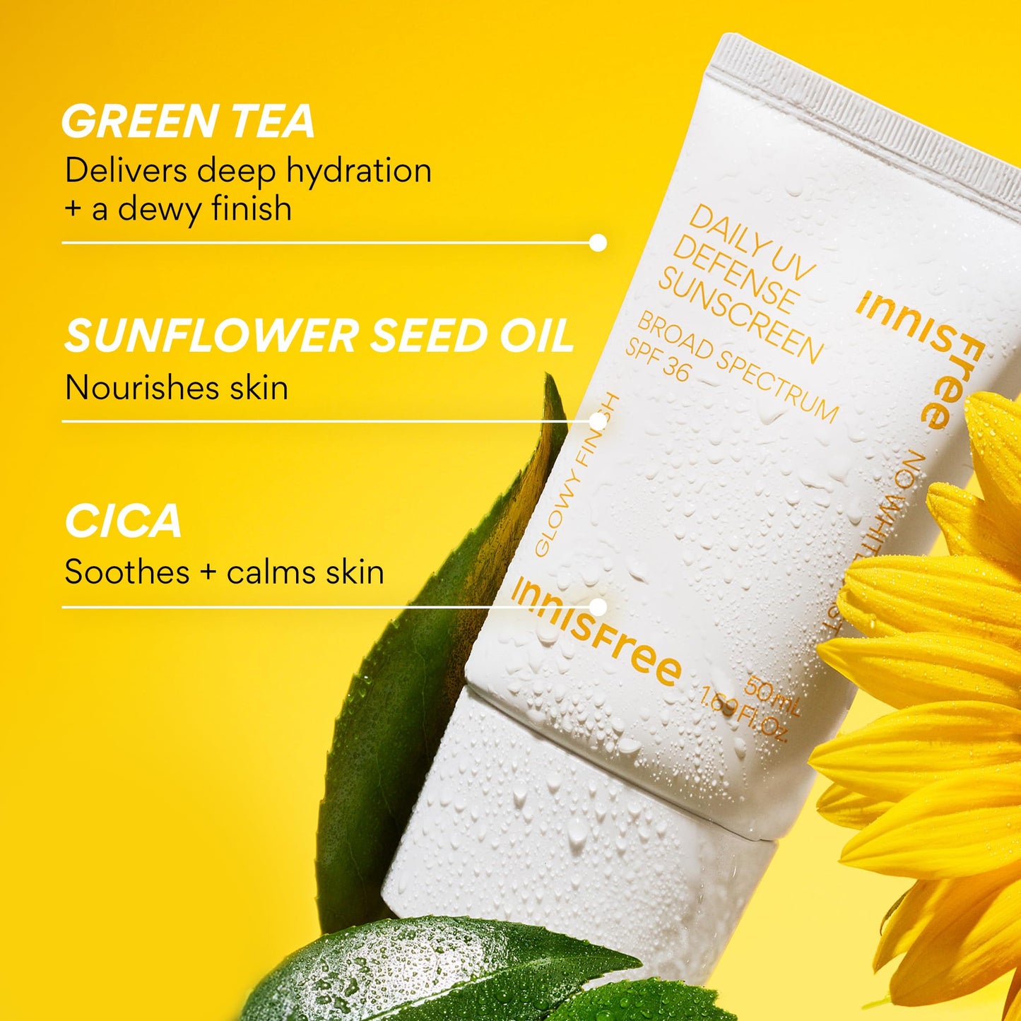 Innisfree Daily UV Defense SPF 36 Jumbo – Korean Face Sunscreen, Invisible Finish, Broad Spectrum, No White Cast, Lightweight, Hydrating