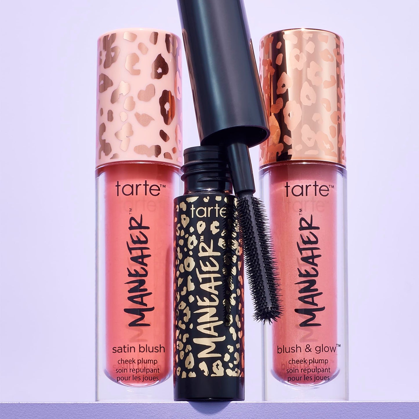 tarte viral maneater must haves mascara & blush trio – Extreme Curl, Volume & Length, Longwear, Cruelty-Free, travel size, pink & pink coral