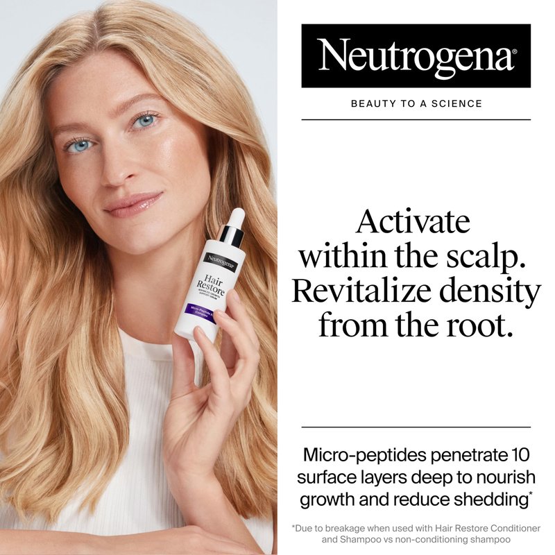 Neutrogena Hair Restore Hair and Scalp Serum Fragrance-Free, 1.7 fl oz