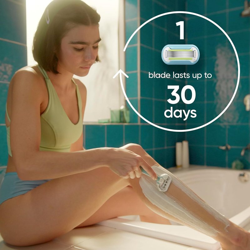 Gillette Venus Women's Razor Blade Refills - Extra Smooth 5-Bladed | 4 Count & Sensitive 2 Count