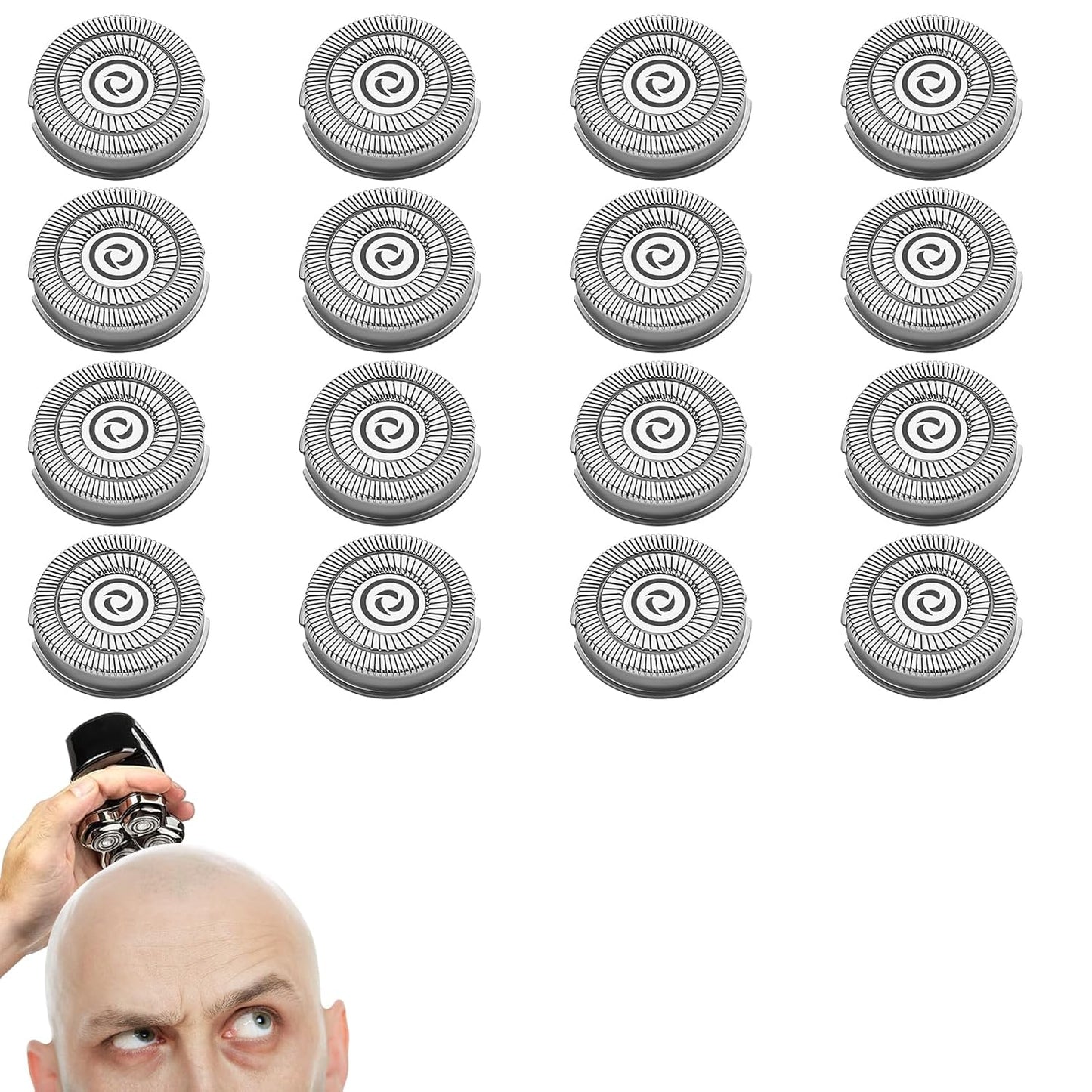 Pitbull Gold Pro Replacement Blades - 16 Pack for Skull Shaver Heads | Precision Cutting Performance