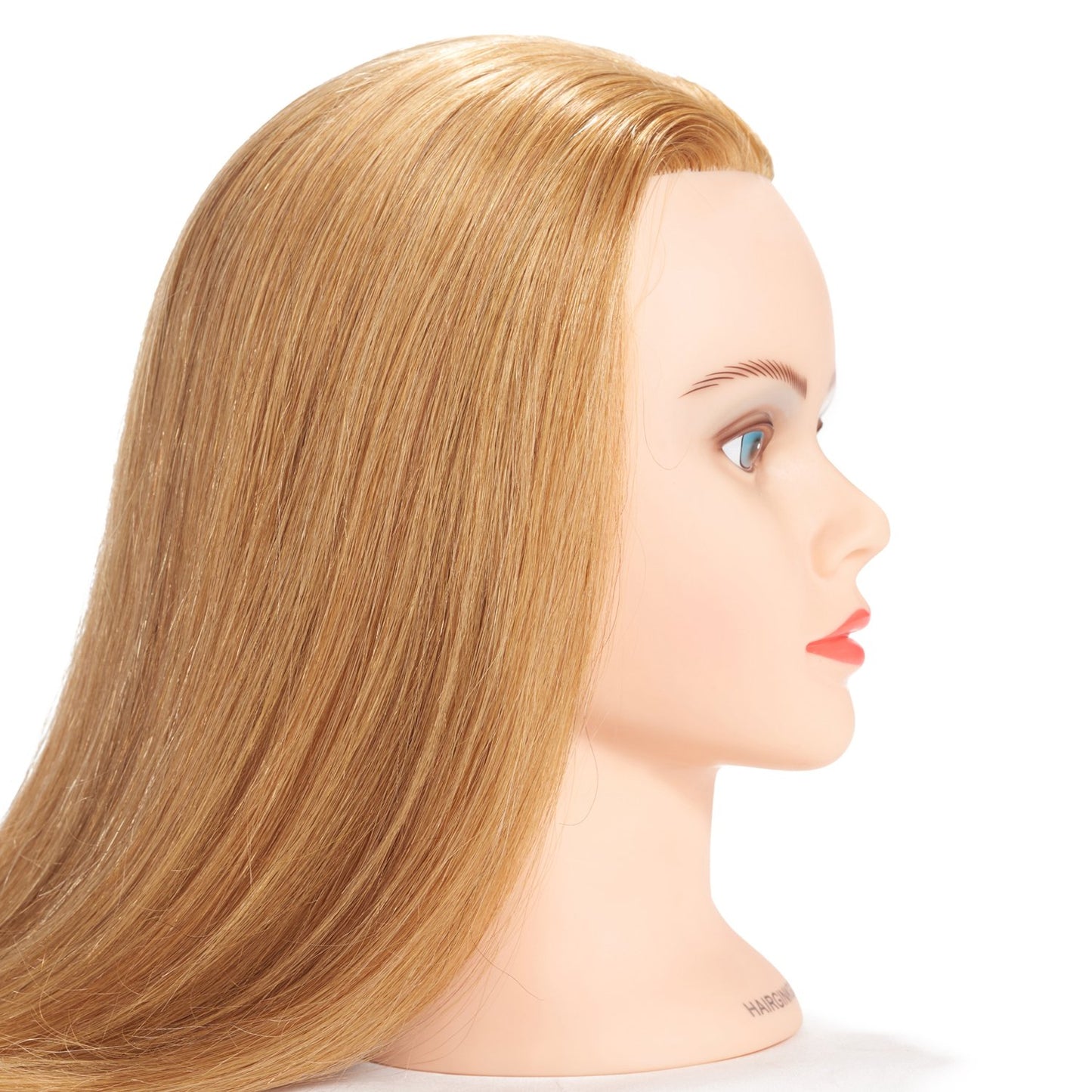 Mannequin Head 20"-22" 100% Human Hair Manikin Head Hairdresser Training Head Cosmetology Doll Head for Styling Dye Cutting Braiding Practice with Clamp Stand (91812W2714)