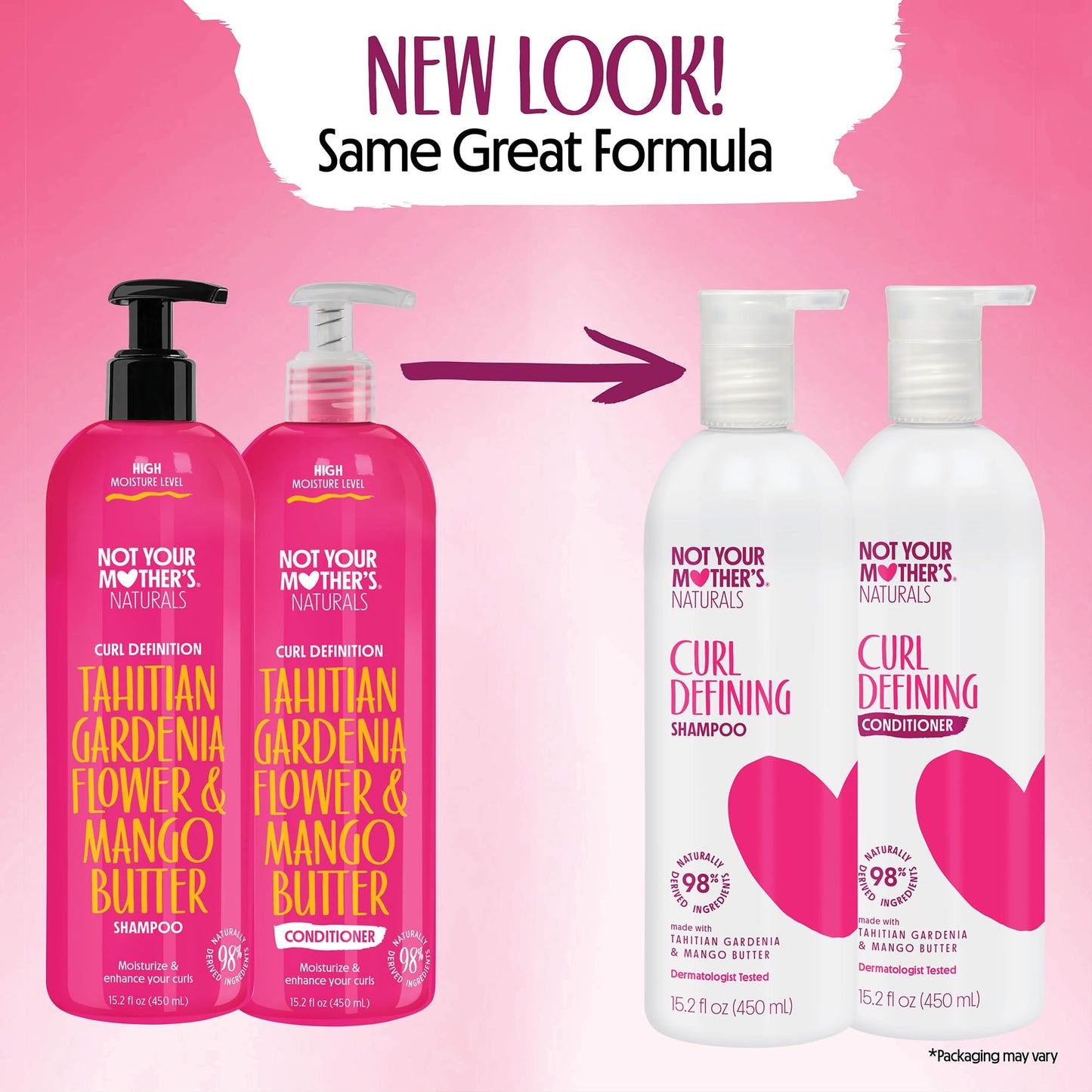 Not Your Mother's Naturals Curl Defining Shampoo and Conditioner Sets - 98% Naturally Derived Ingredients, Sulfate-Free, for All Hair Types