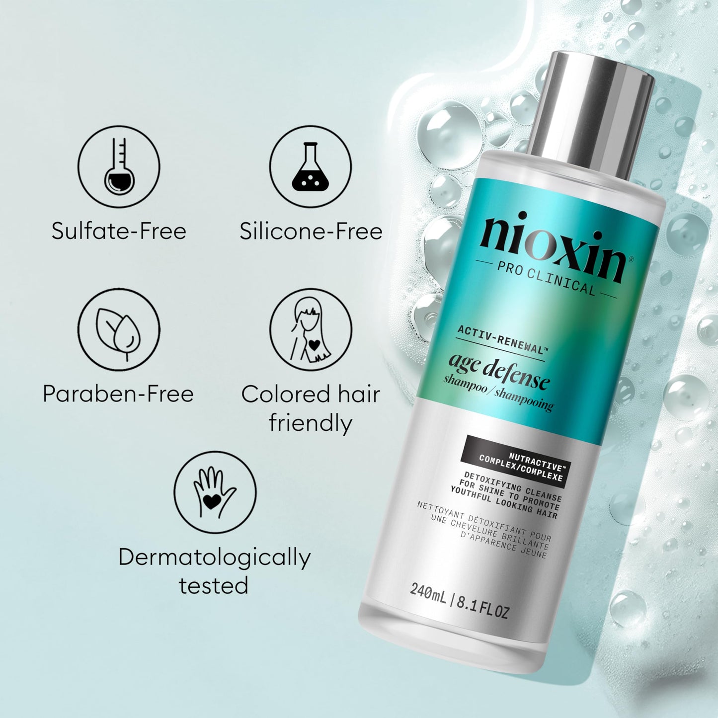 NIOXIN Age Defense Shampoo for Aging Hair | Detox Scalp Cleanser