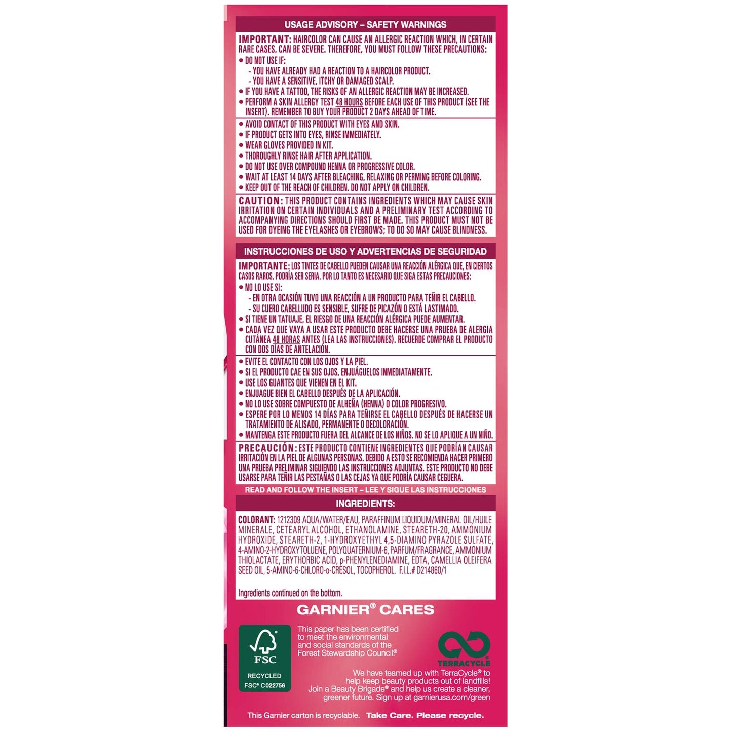 Garnier Hair Color Sensation Rich Long-Lasting Color Cream