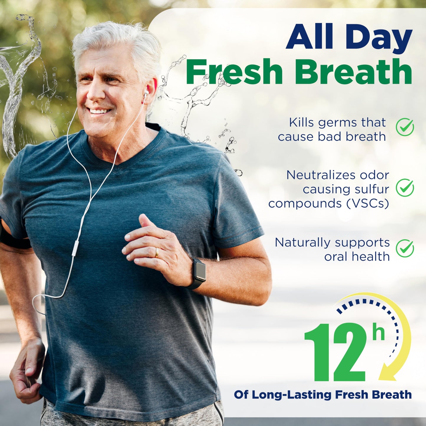 Prevention Daily Care Alcohol-Free Mouthwash, Hydrogen Peroxide Teeth Whitening with Soothing Fresh Mint for Bad Breath Treatment, Fluoride-Free Gum Care Oral Mouth Rinse 16 oz 4 Pack