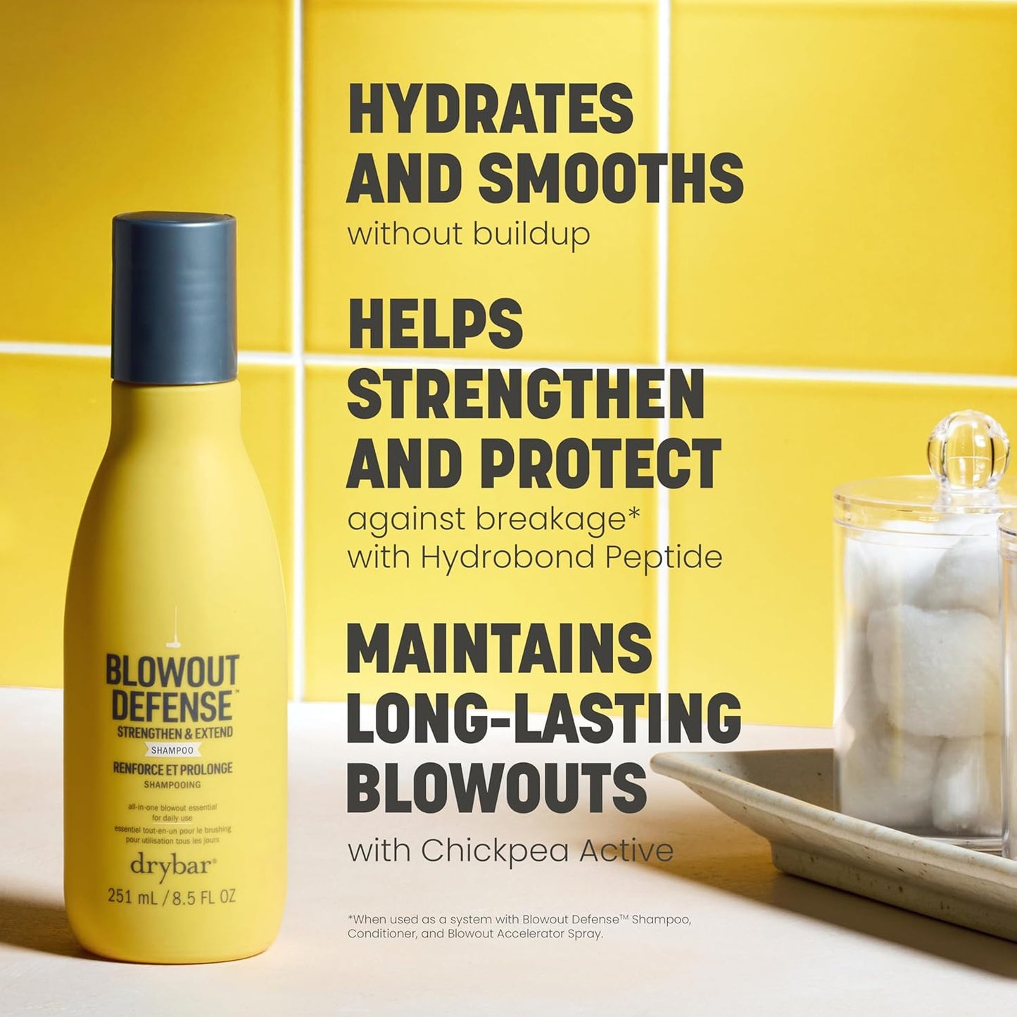 Drybar Blowout Defense Shampoo - Strengthen & Extend Formula for Healthy Hair | 8.5 oz
