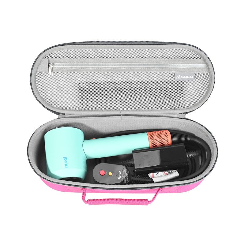 RLSOCO Travel Case for Dyson Supersonic/Supersonic Nural Hair Dryer & Dyson Airwrap/Airwrap i.d./Airwrap Co-anda2x Multi-Styler, Storage Hair Dryer/Airwrap Only for easy travelling (Pink)