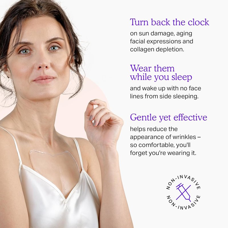BLUMBODY Chest Wrinkle Pads - Anti-Wrinkle Silicone Patches for Firming & Smoothing | Reusable Overnight Neck & Décolleté Care (1-Month Supply)