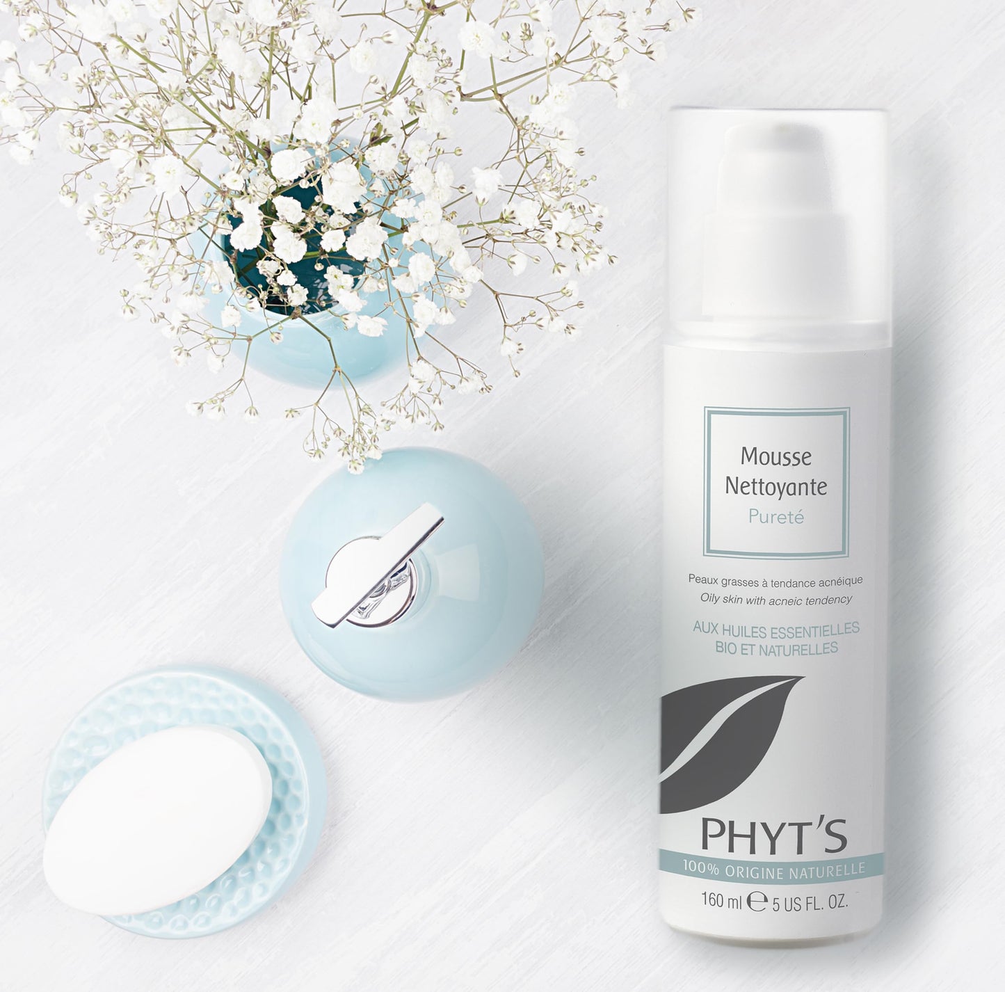 Phyt's Purity Cleansing Foam - Face Wash with Essential Oils - Soap-Free Face Cleanser with Astringent and Purifying Plant Extracts - 5.4 oz