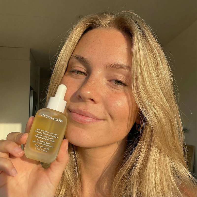 Hydra–Glow Self-Tanning Facial Drops — Buildable, Healthy, Natural Glow | Mix-In Face Drops for Radiant, Streak-Free Color | Hydrating, Breathable, Customizable Tan