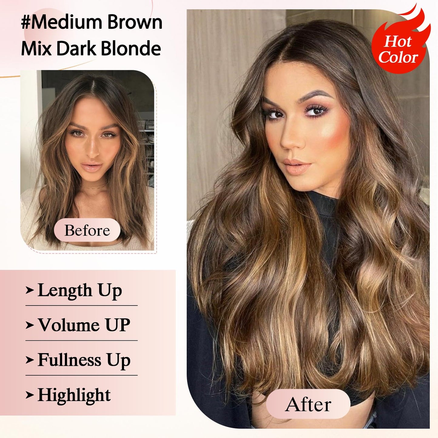 SEGOHAIR U Tip Hair Extensions Human Hair Pre Bonded Extensions Keratin Fusion Extensions K Tip Hair Extensions Real Human Hair Silky Straight Natural 50g/100 Stands 14" Light Brown