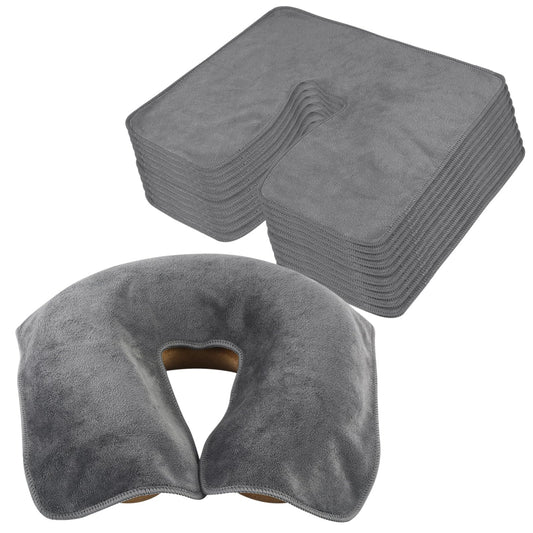 SINLAND Microfiber Reusable Face Cradle Covers,Grey,10 Pack
