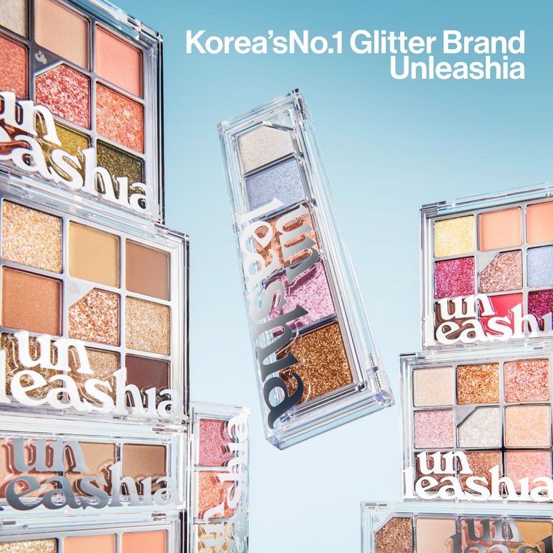 Glitterpedia Eye Shadow Palette - Versatile Shimmer & Glitter Textures | Perfect for Brown & Blue Eyes
