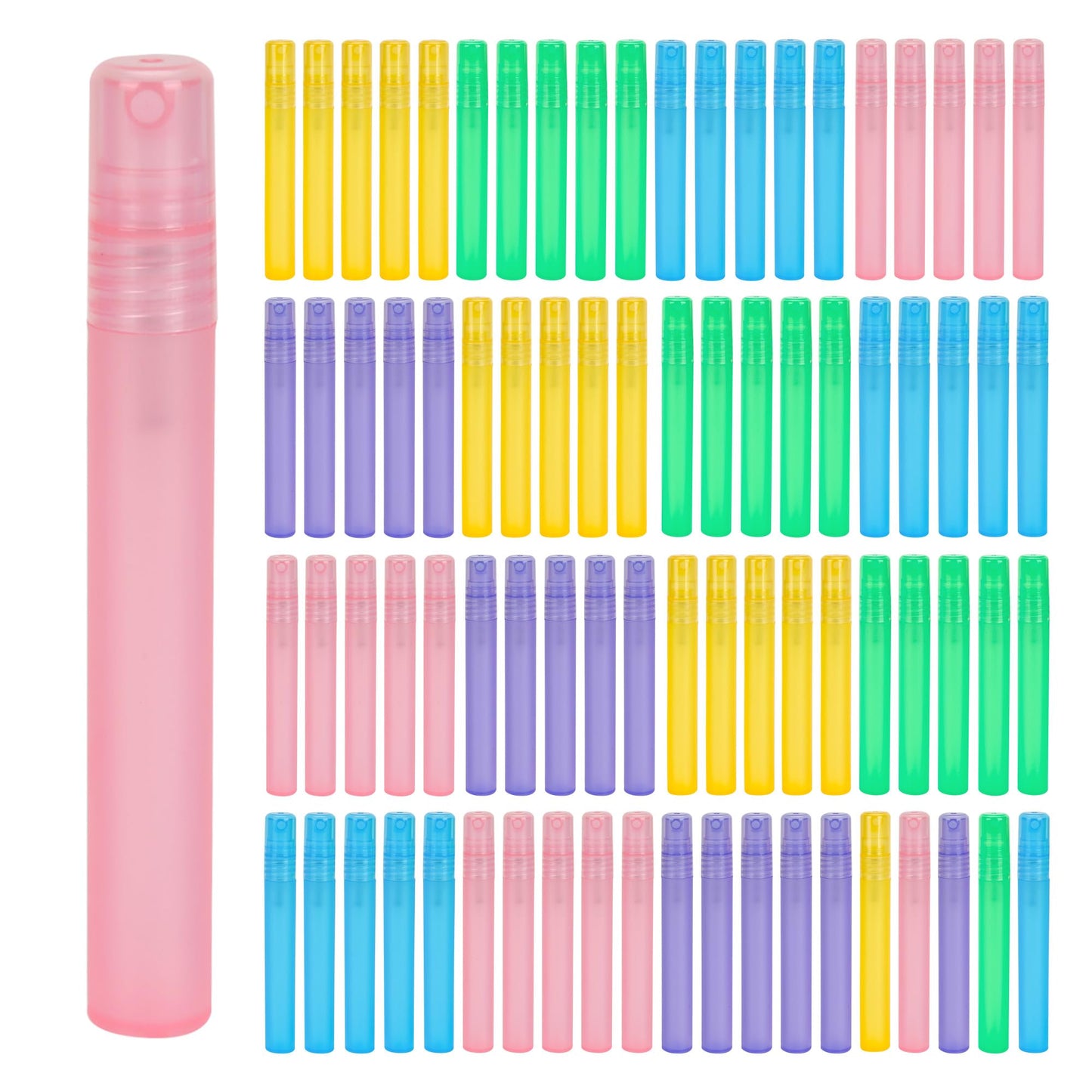 Axigundaone 80 Pcs 10 ml Plastic Perfume Bottles,Colorful