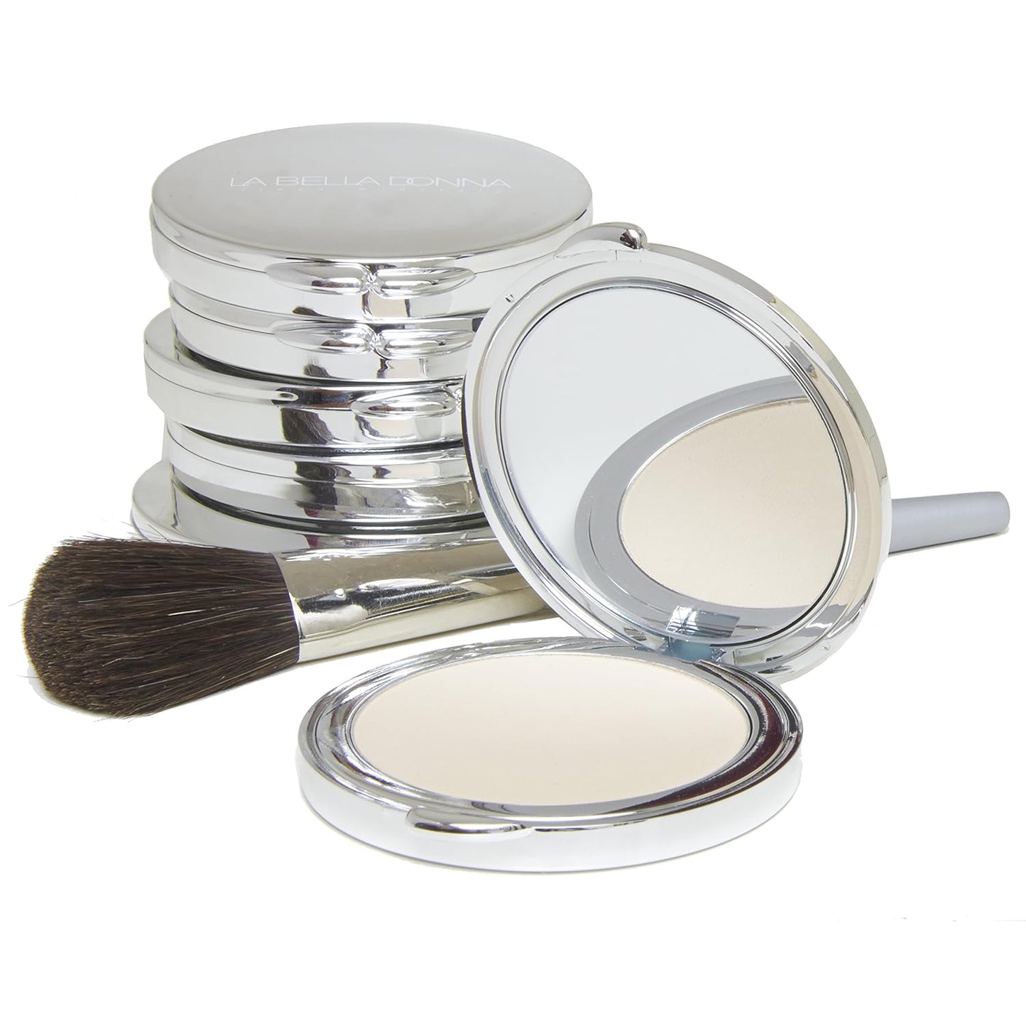 Compressed Mineral Foundation - Natural Face Powder for Glowing Skin | Long-Lasting Full Coverage, Sun-Kissed Tan