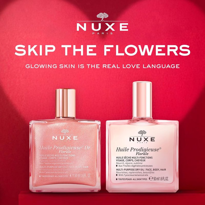 NUXE Huile Prodigieuse Floral - All-in-One Body, Face & Hair Oil | Radiant Glow & Deep Hydration