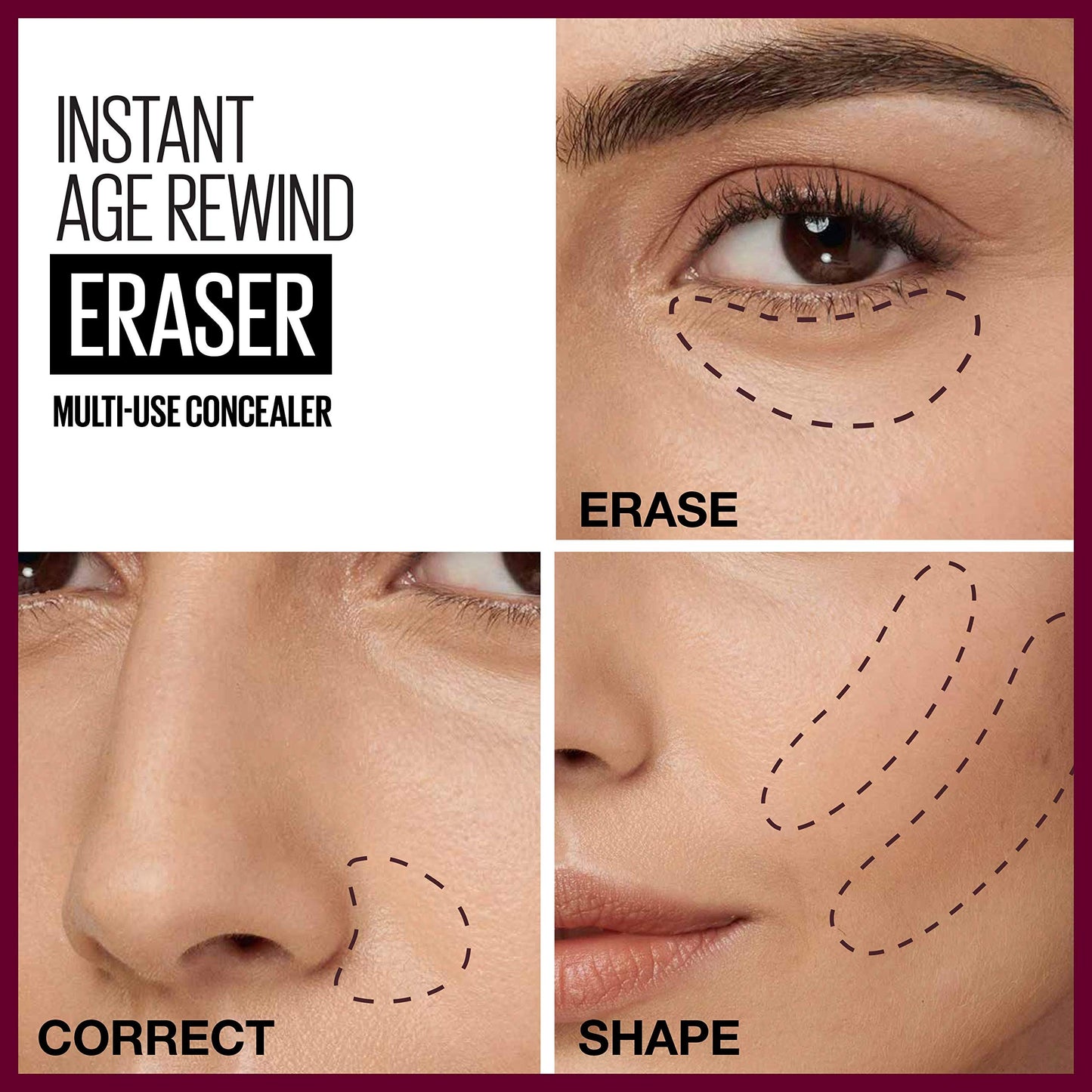 Maybelline Instant Age Rewind Eraser Dark Circles Treatment Multi-Use Concealer, Honey, 0.2 Fl Oz (Pack of 2)