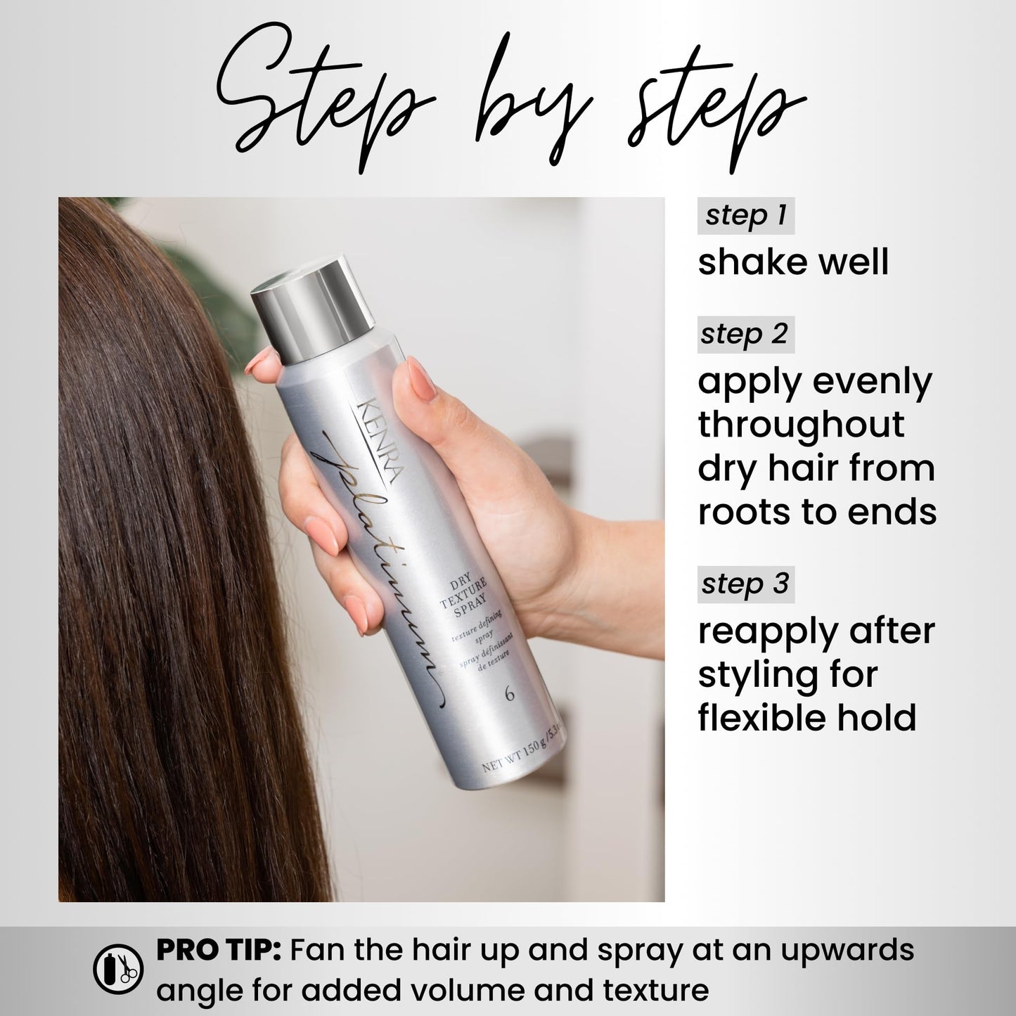 Kenra Platinum Dry Texture Spray 6 | Texture Defining Styler | Increases Texture & Fullness | Absorbs Oils & Impurities | Ultra-Lightweight, Non-Drying Formulation | All Hair Types | 5.3 oz. (2-Pack)