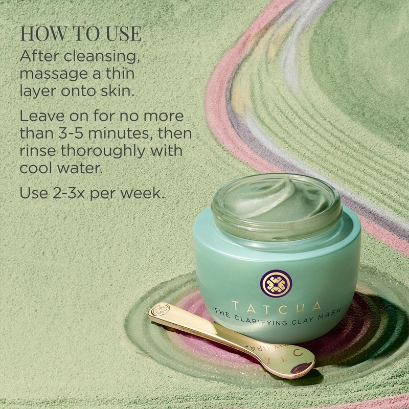TATCHA The Clarifying Clay Mask | Exfoliating Pore Treatment Creates a Warming Sensation To Open & Purify Pores, 50 ml | 1.7 oz