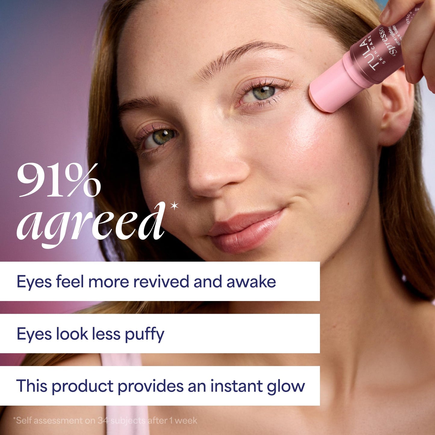 TULA Skin Care Glow & Get It Cooling & Brightening Eye Balm 0.35 oz + Pink 'Spresso Energizing Eye Balm 0.35 oz, 2 Piece Set