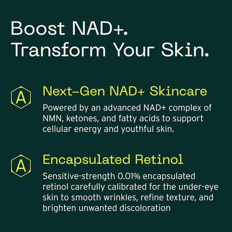 NAD+ Cell Restoration Cream - Clinically Proven Vegan Moisturizer | Hypoallergenic, Fragrance-Free (15ml)
